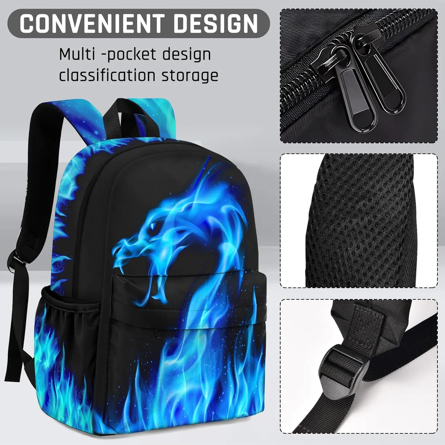 Kids Backpack for Boys，Cool Boys Backpack for Children Elementary Middle School Students，Lightweight School Bookbag for Travel and Daily Use