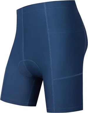 Kids Padded Bike Shorts Boys Girls Biking Shorts with Pockets 3D Padding Cycling Shorts for Boys