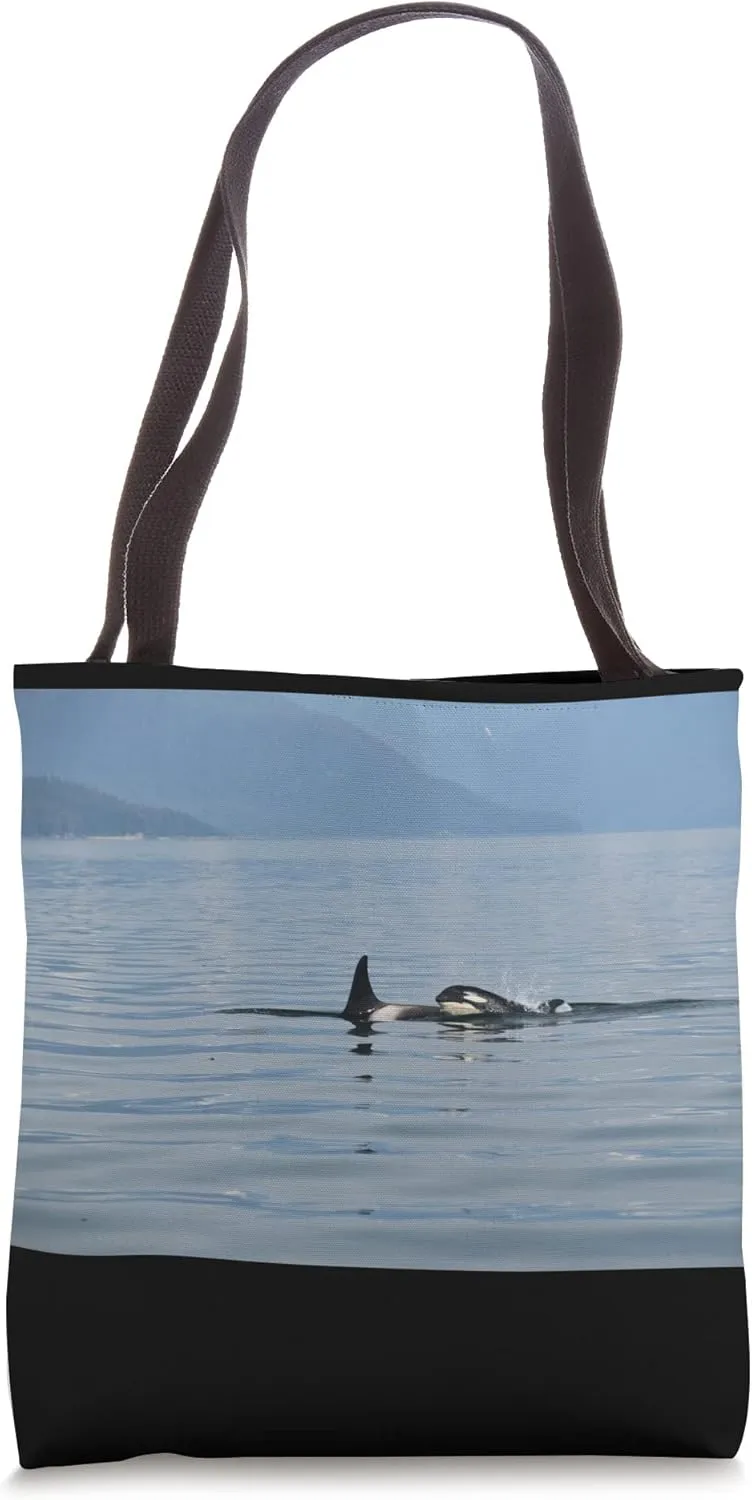 Killer Whales in the Icy Strait of Alaska Tote Bag