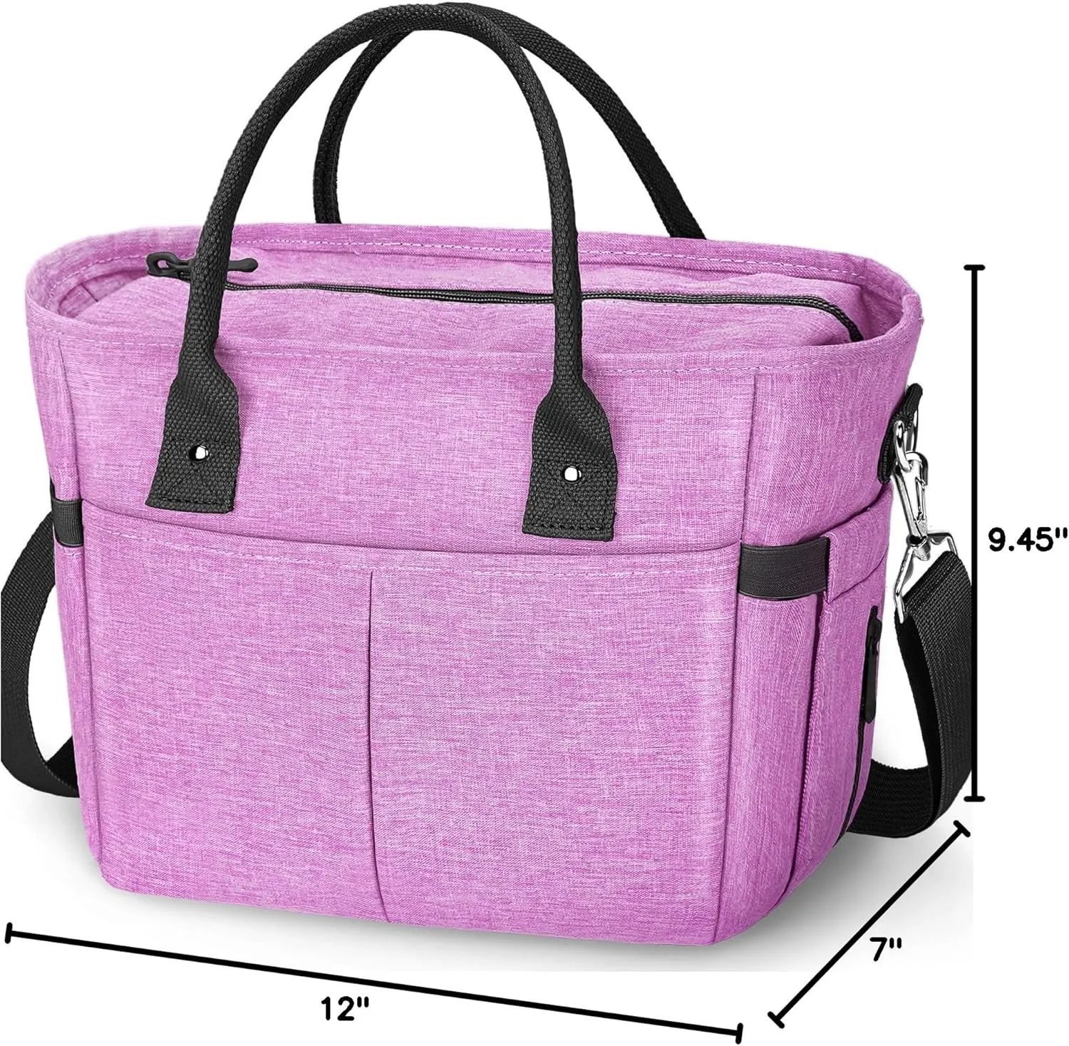 KIPBELIF Cute&Classy Roomy Insulated Lunch Bags for Women - Stylish & Functional Large Tote Adult Lunch Box for Working & Picnic