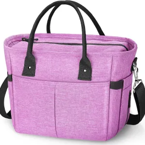 KIPBELIF Cute&Classy Roomy Insulated Lunch Bags for Women - Stylish & Functional Large Tote Adult Lunch Box for Working & Picnic