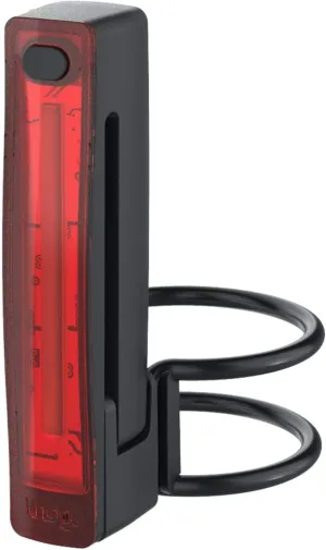 Knog Plus Bike Rear Light - LED Bike Tail Light – Rear Light Mounts to Your Seat Post, Seat Stay or Clips on Clothing - USB Rechargeable, Waterproof, Ultralight Cycling Safety - Black
