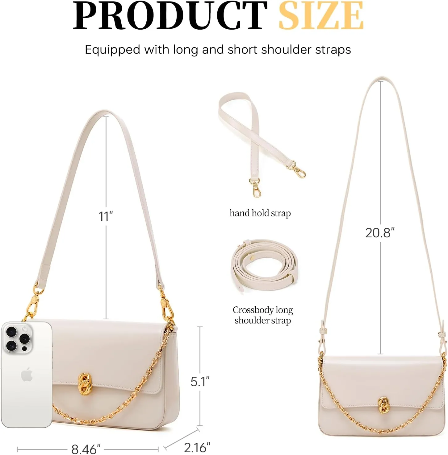 LA FESTIN Small Leather Shoulder Bag for Women: Designer Crossbody Handbag Satchels Purse with Strap - Trend Chasers