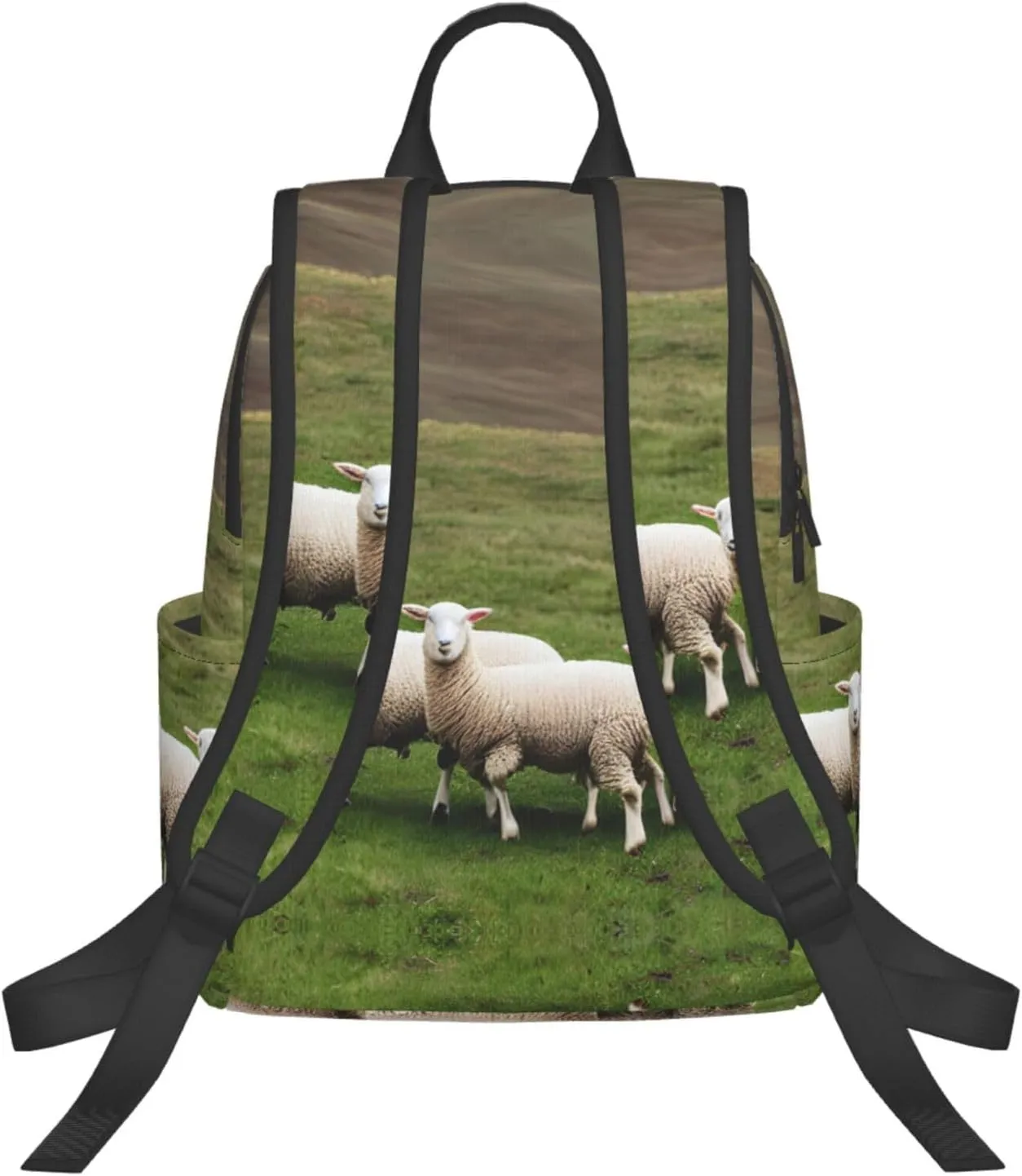 Lambs And Sheep Print Lightweight Backpack, Travel Bookbag College Bag,Laptop Backpack For Men Women