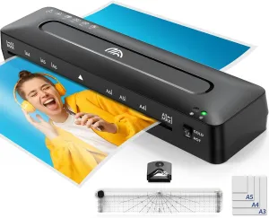 Laminator Machine A3 Laminating Machine - Laminator Machine 11x17, Cold Thermal Laminator with Cutter and Corner Rounder, 13 Inch Laminator Machine with Laminating Sheets for Home Office School