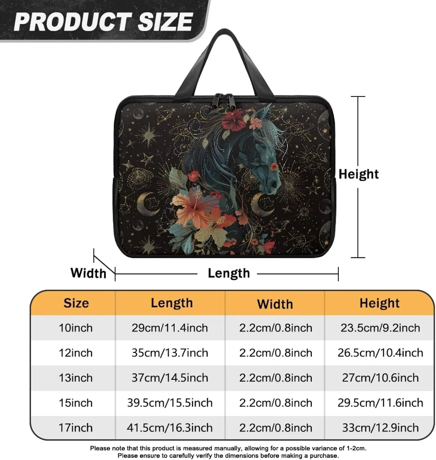Laptop Bag for Women Men Waterproof Carrying Case Zipper Computer Handbag for Office Business 10 Inch- 17 Inch