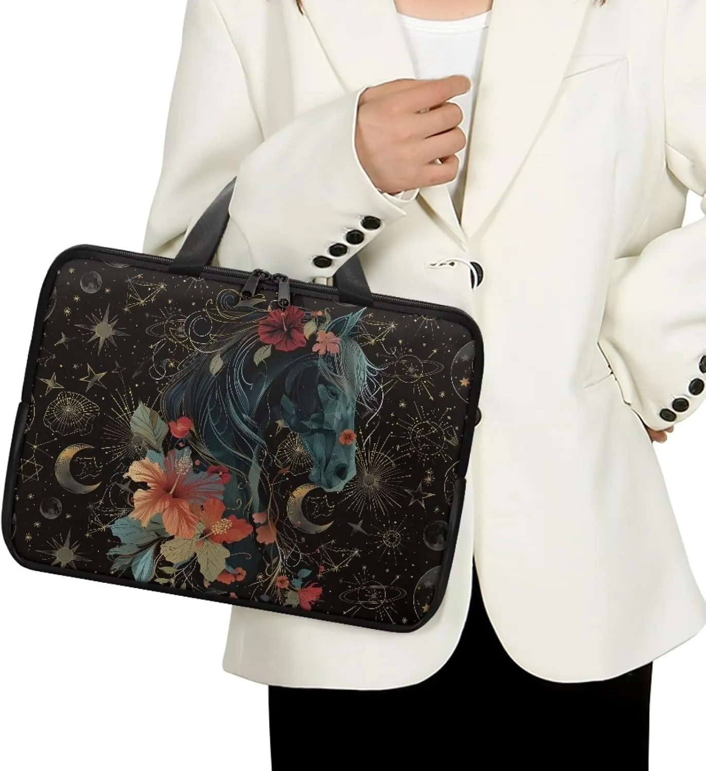 Laptop Bag for Women Men Waterproof Carrying Case Zipper Computer Handbag for Office Business 10 Inch- 17 Inch