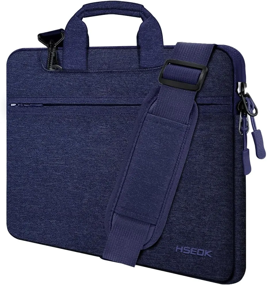Laptop Shoulder Bag 13 13.3 14 Inch Case Compatible with MacBook Pro 14 2025-2021 M4/M3/M2/M1, Mac Air/pro 13-13.3 Inch and Most Popular 13-14 Notebooks,Spill-Resistant Briefcase,Dark Blue
