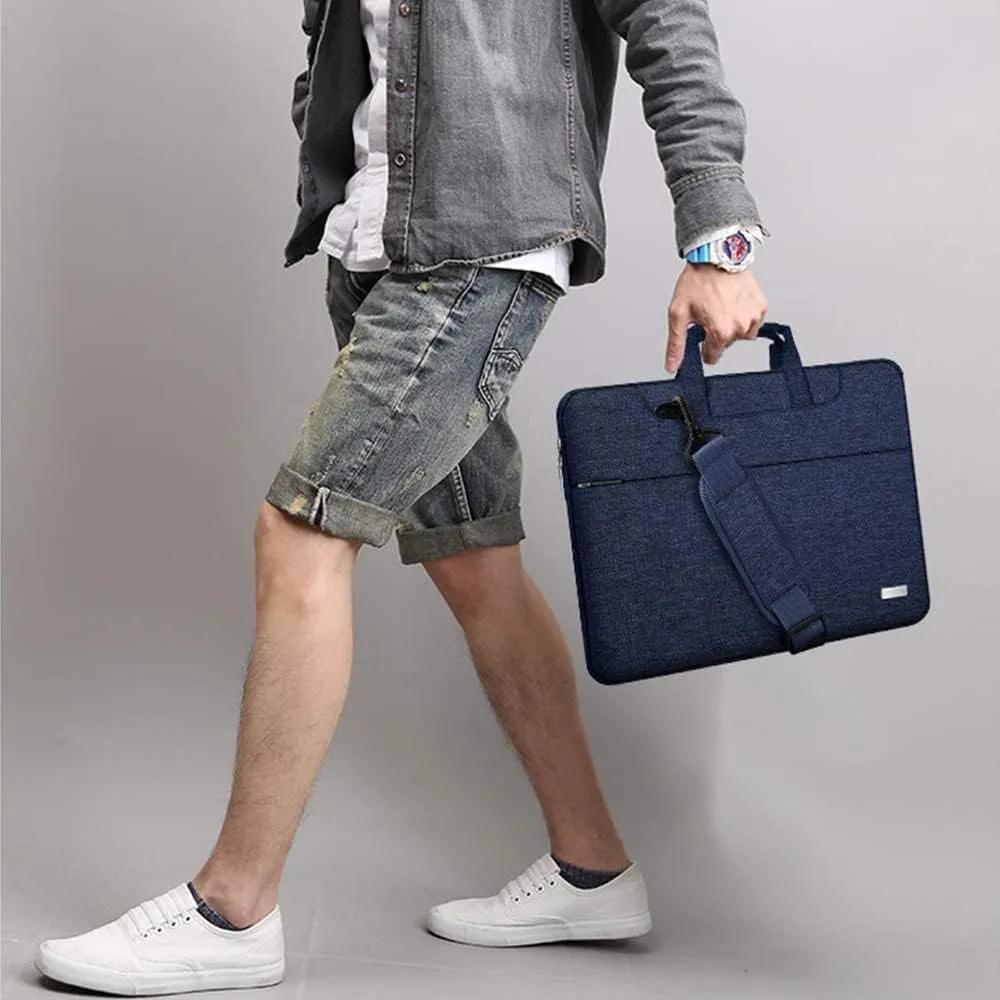 Laptop Shoulder Bag 13 13.3 14 Inch Case Compatible with MacBook Pro 14 2025-2021 M4/M3/M2/M1, Mac Air/pro 13-13.3 Inch and Most Popular 13-14 Notebooks,Spill-Resistant Briefcase,Dark Blue
