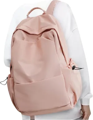 Large Backpacks for School Bag School Backpack for College Backpacks Bookbag for Women Waterproof Gym Backpack for Men Book Bags Small Simple Backpack Pink