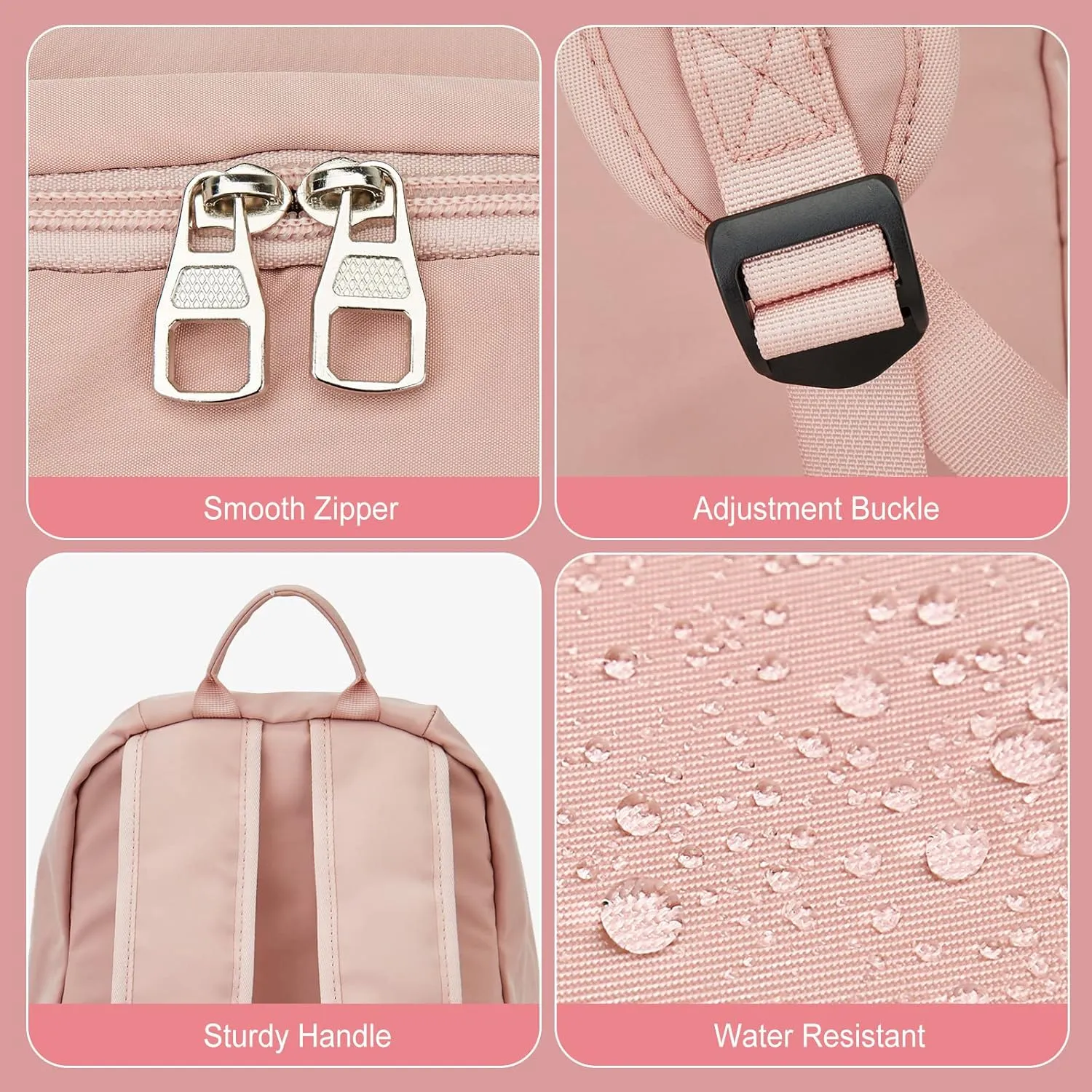 Large Backpacks for School Bag School Backpack for College Backpacks Bookbag for Women Waterproof Gym Backpack for Men Book Bags Small Simple Backpack Pink
