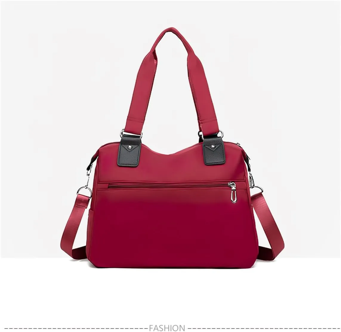 Large Capacity Waterproof Multi Pocket Nylon Shoulder Bag, Crossbody Travel Messenger Bag, Nylon Tote Bag
