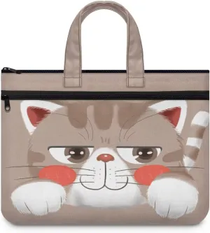 Large Document Pouch with Zipper Lightweight Tote Art Bag Reusable Filing Folder for School Office