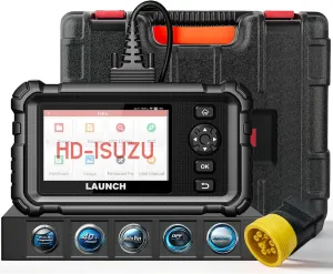 LAUNCH CRE Elite HD-is Heavy Duty Semi Truck Scanner, DPF Regen for Isuzu, Bidirectional Full System Diesel Diagnostic Scan Tool