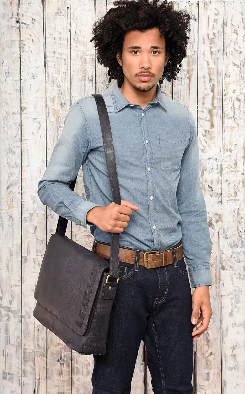 LEABAGS Oxford, Nature Dark Brown