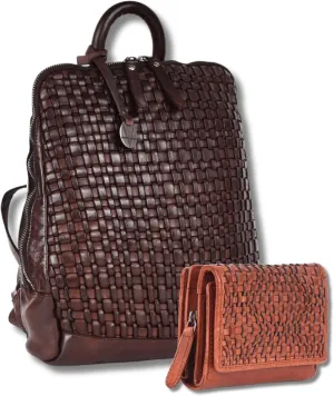Leather Backpack for Women & Wallets for Women, Small Wallet for Ladies Zipper Coin Purse