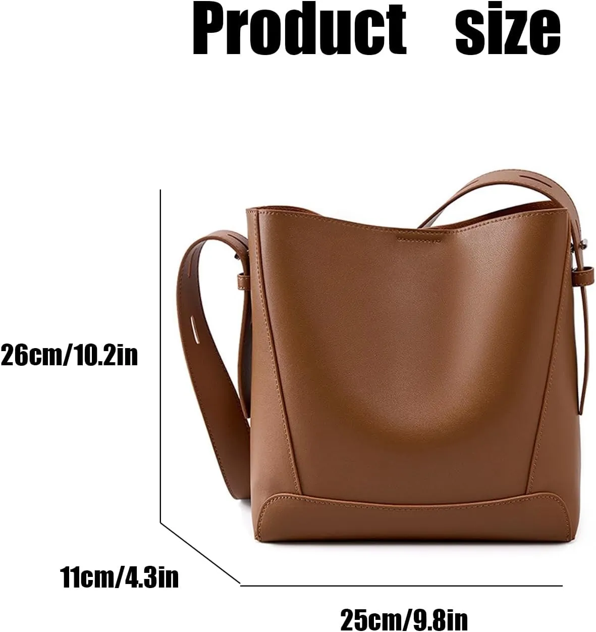 Leather Crossbody Bucket Hobo Bags,Fashion Shoulder Bag,Top Handle Handbag, with Multi functional Storage