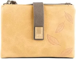 Leather Wallet Pu Leather Women's Wallet Large Capacity Small Purse Clutch for Girls Coin Pocket Birthday Large Capacity (Yellow,9.5x11.5cm)