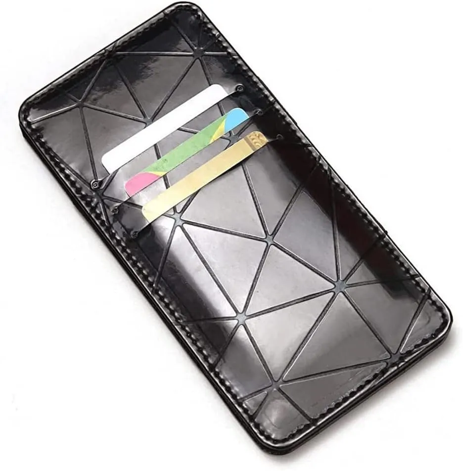 Leather Wallet Women's Pu Leather Wallet Large Capacity Long Slim Purse Clutch for Girls Ladies Vintage Fashion Coin Pocket Large Capacity (Bk,8.5x17cm)