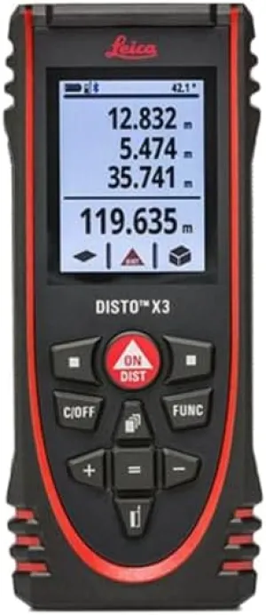 Leica DISTO X3 - Rugged Laser Distance Meter 150M
