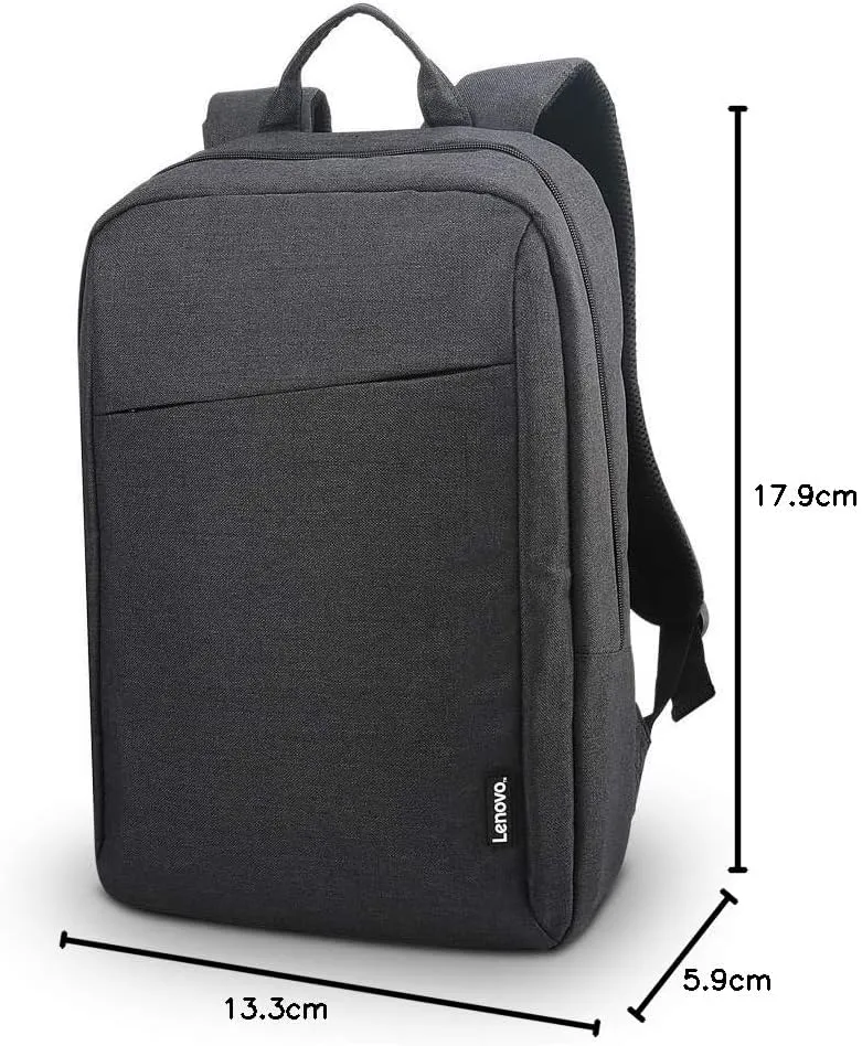 Lenovo Laptop Backpack B210, 15.6-Inch Laptop/Tablet, Durable, Water-Repellent, Lightweight, Clean Design, Sleek for Travel, Business Casual or College, GX40Q17225, Black