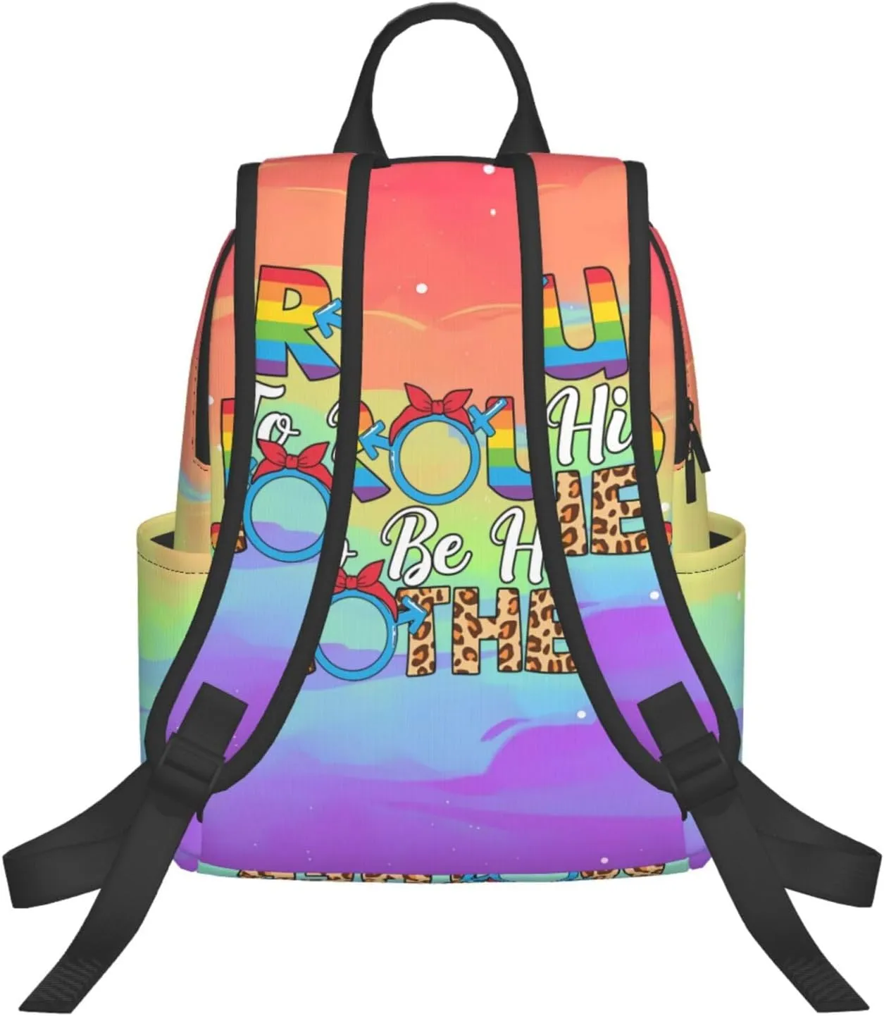 LGBT Rainbow Gay Pride Proud To Be His Mother Travel Laptop Backpack Casual Backpacks Double Shoulder Daypack Notebook Rucksack Work Bags Sports Bag for Hiking Camping Beach