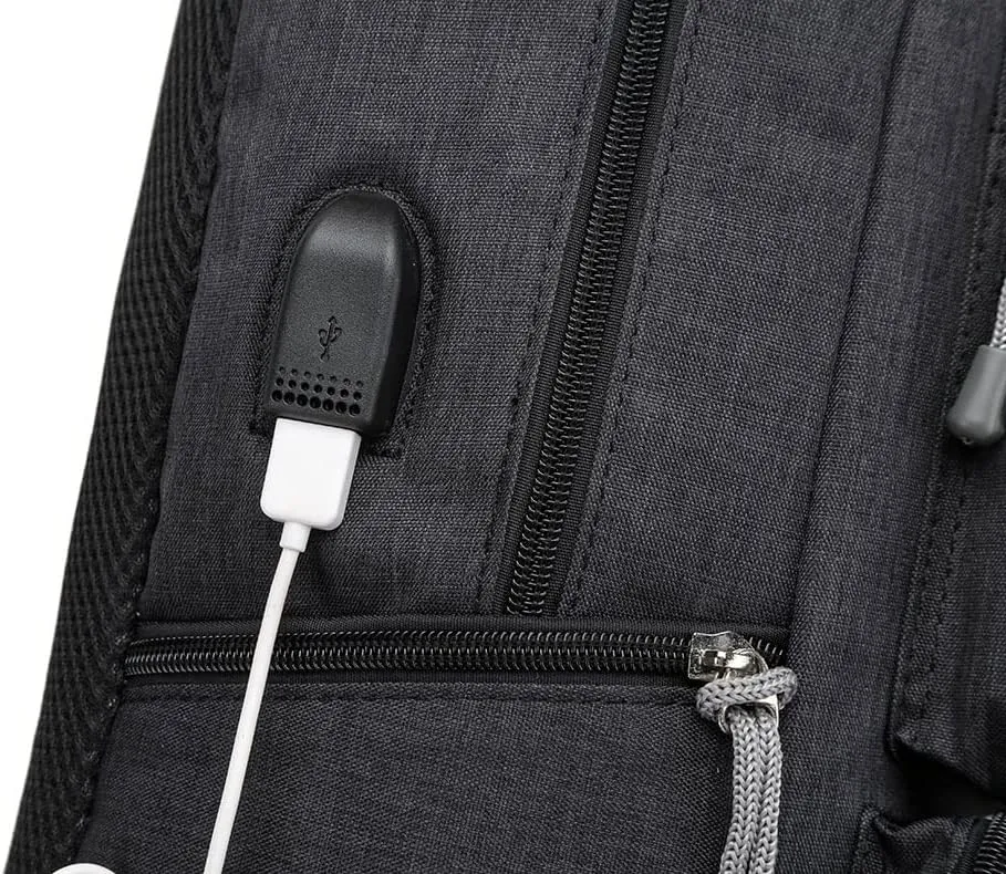 Lightweight Hazbin Hotel Laptop Backpack with USB Charging Port-Sturdy Daypack for Travel,Outdoor