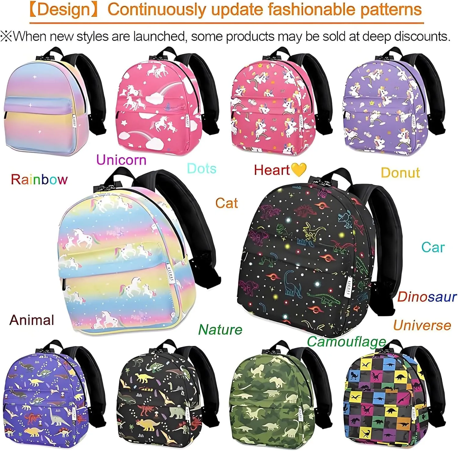 Lightweight Toddler Kids Backpack with Chest Strap For Boys and Girls, Preschool Kindergarten 3-6 Years Old 30 Colors (Blue)