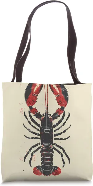 Lobster Minimalist Animal Wildlife Pattern Tote Bag