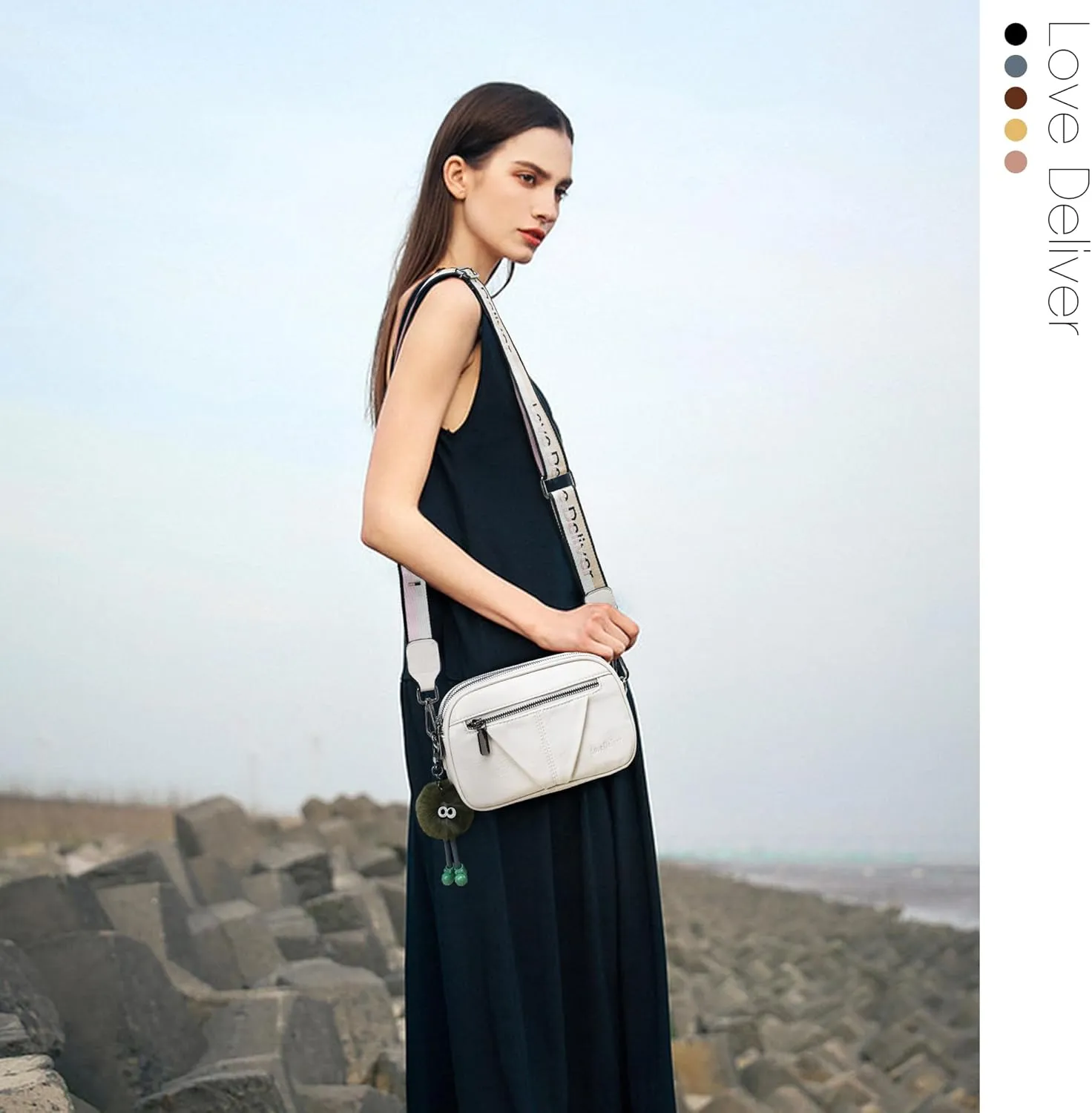Love Deliver Small Square Crossbody Bags