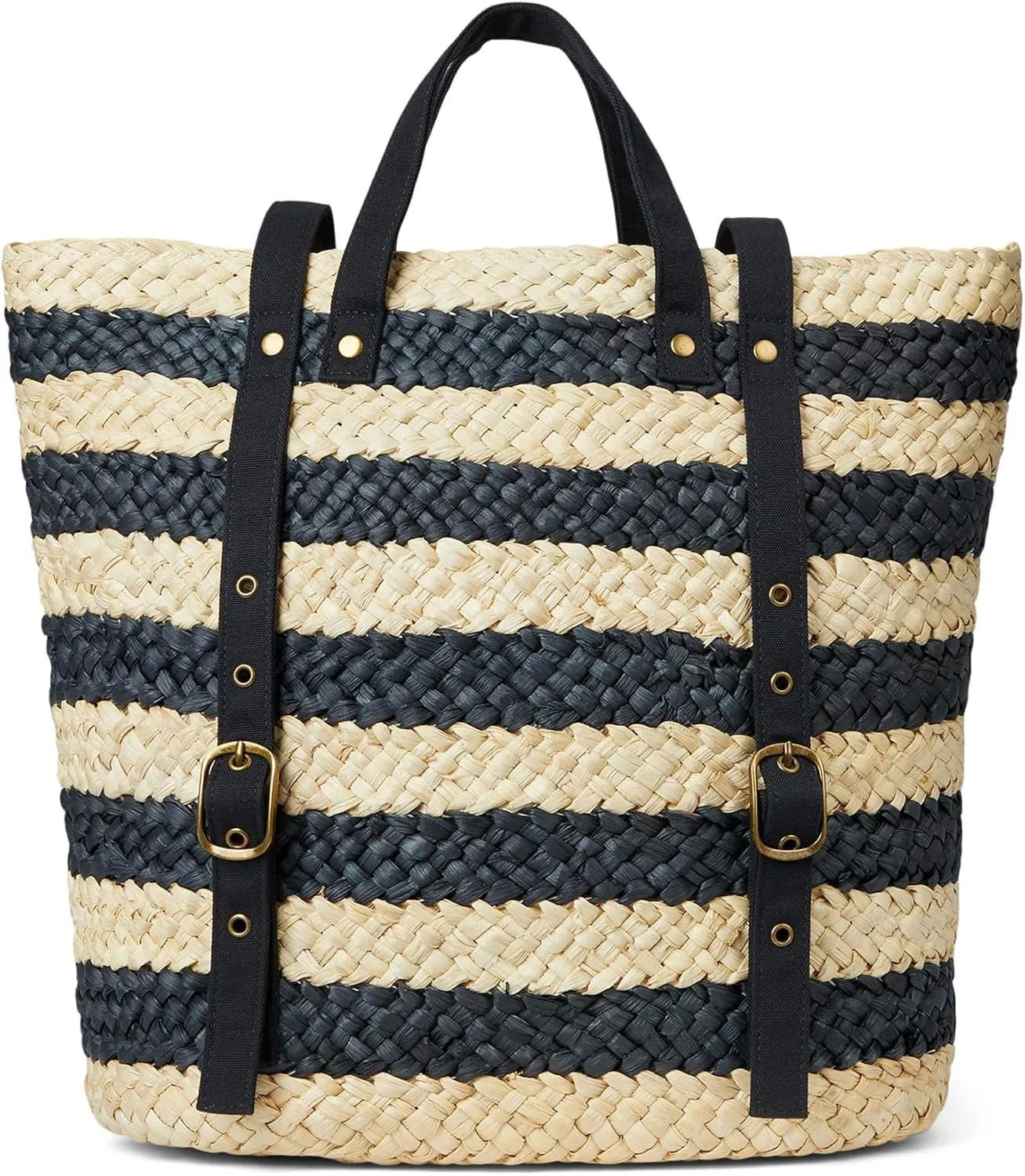 L*Space Summer Days Backpack for Women, Large Straw Travel Bag, Lined Backpack and Adjustable Back Straps, 100% Corn Husk