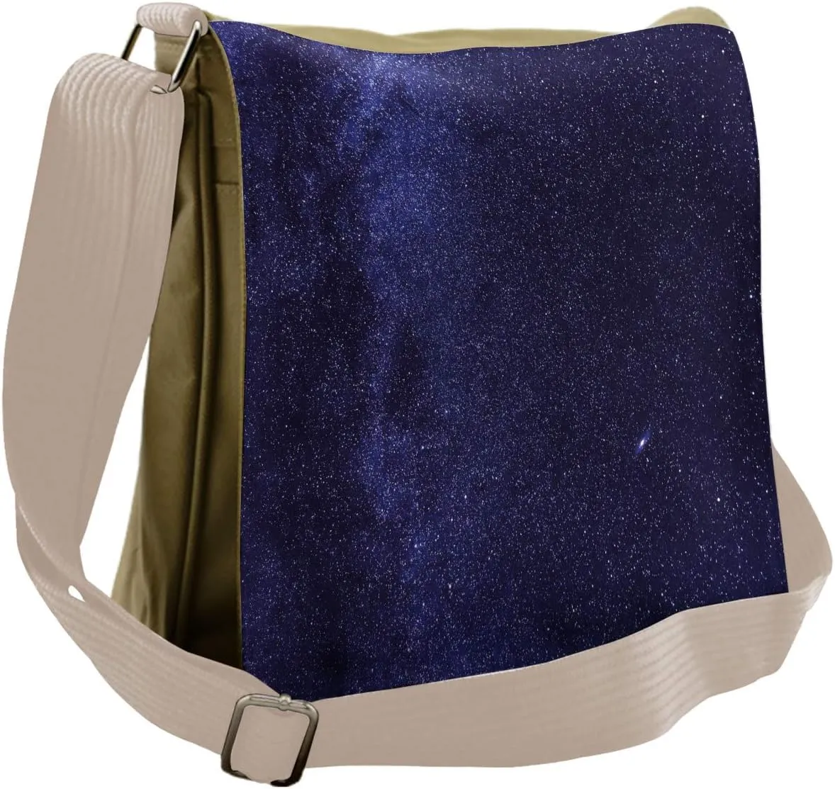 Lunarable Dark Blue Messenger Bag, Milky Way Cosmos Galaxy, Unisex Cross-body