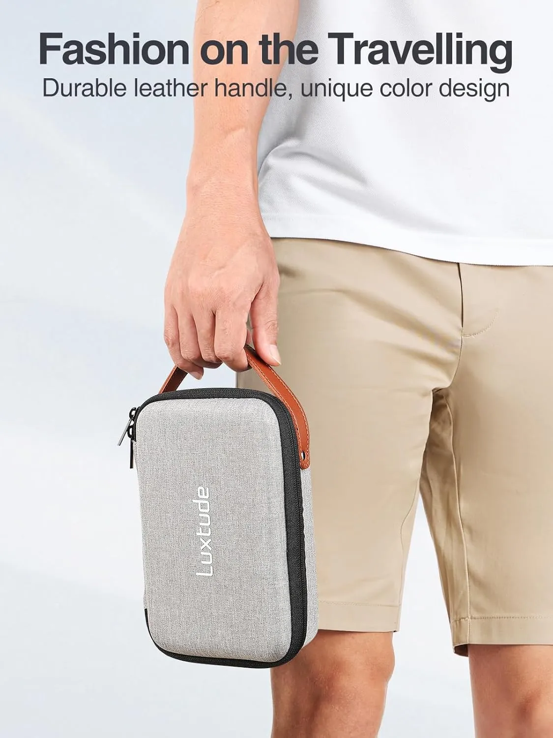 Luxtude Electronic Organizer Travel Case, Tech Organizer Travel Case, Hard Charger Organizer, Travel Cable Organizer, Tech Bag, Travel Essentials for Charger/Mouse/Cash/Card/Pen, Tech Gifts