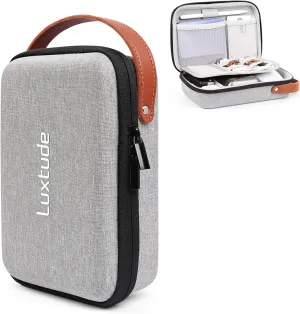 Luxtude Electronic Organizer Travel Case, Tech Organizer Travel Case, Hard Charger Organizer, Travel Cable Organizer, Tech Bag, Travel Essentials for Charger/Mouse/Cash/Card/Pen, Tech Gifts