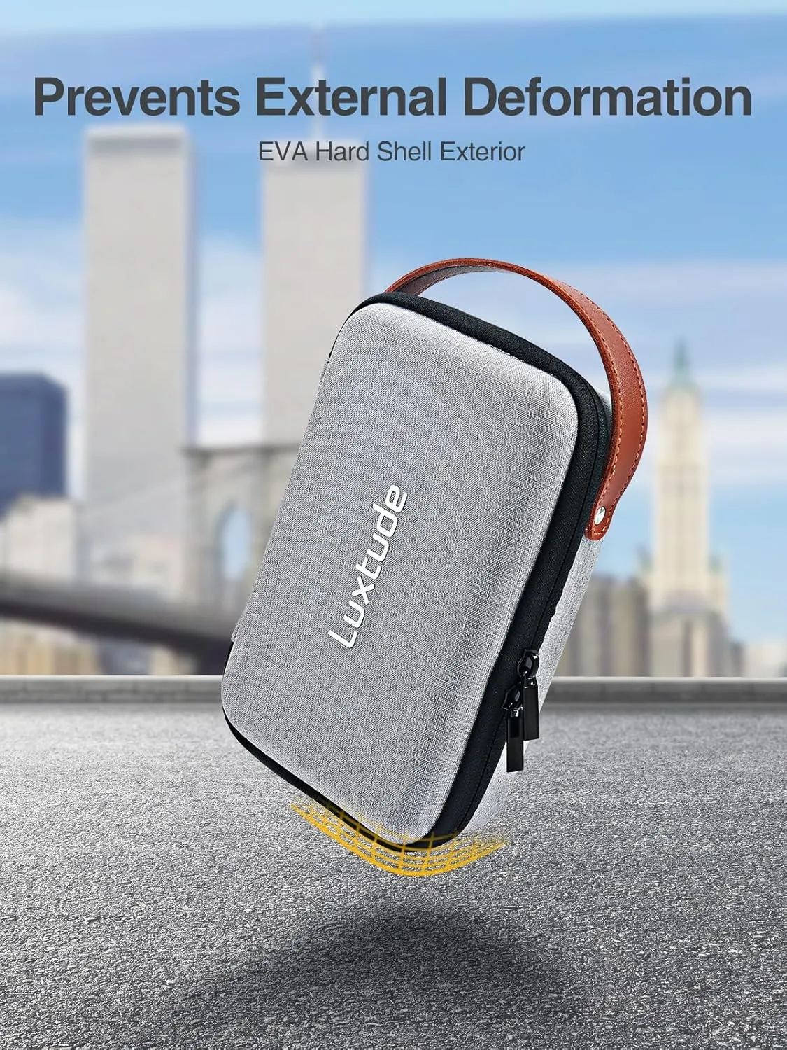 Luxtude Electronic Organizer Travel Case, Tech Organizer Travel Case, Hard Charger Organizer, Travel Cable Organizer, Tech Bag, Travel Essentials for Charger/Mouse/Cash/Card/Pen, Tech Gifts