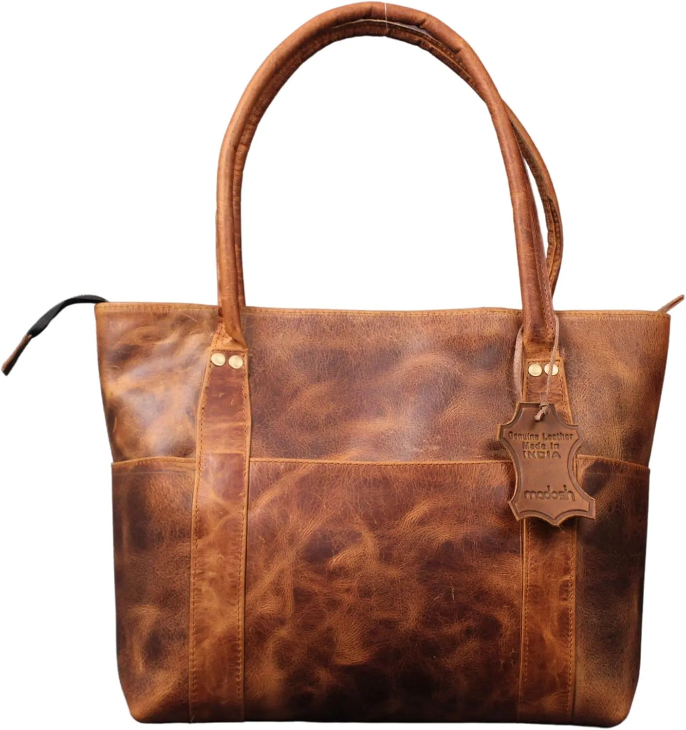 Madosh, Women's Genuine Leather Purses and Handbags,Handmade Shoulder Tote Bag,Women Office Laptop Bag,Top handle fashion handbag