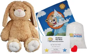 Make Your Own Stuffed Animal 16" "Flopsy The Bunny - No Sew - Kit with Cute Backpack!