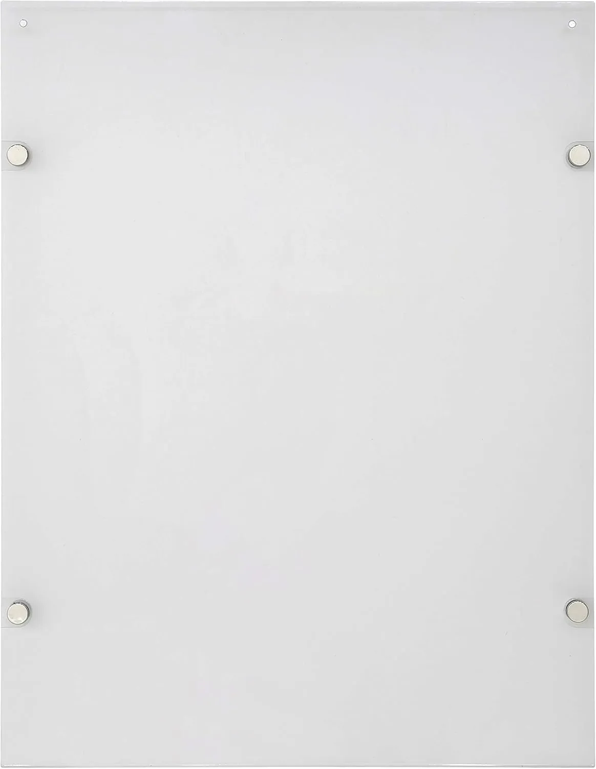 M&T Displays Wall Mount Floating Clear Acrylic Frameless Picture Frame with Chrome Silver Standoff Hardware and Magnets for 22x28 inch Sign Poster Photo Document Certificate Diploma or Display