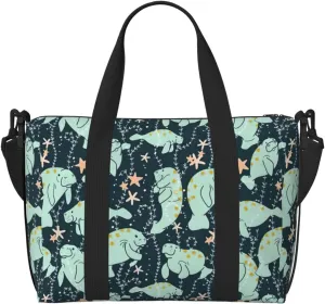 Manatee Animals Calf print Crossbody Travel Bags Fashion Travel Bags Items Travel Bags Tote Bags