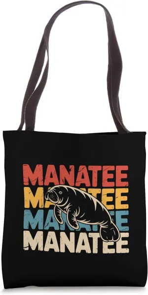 Manatee Lover Retro Vintage Distressed Sea Cow Gift Tote Bag