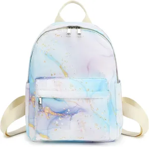 Marble Mini Backpack Women Girls, Small Backpack Purse for Adults Teens Kids School Travel