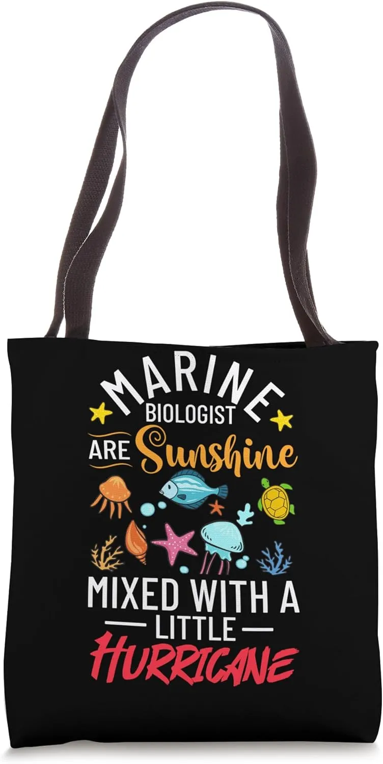 Marine Biologist Animals Learning Aquatics Oceanography Tote Bag