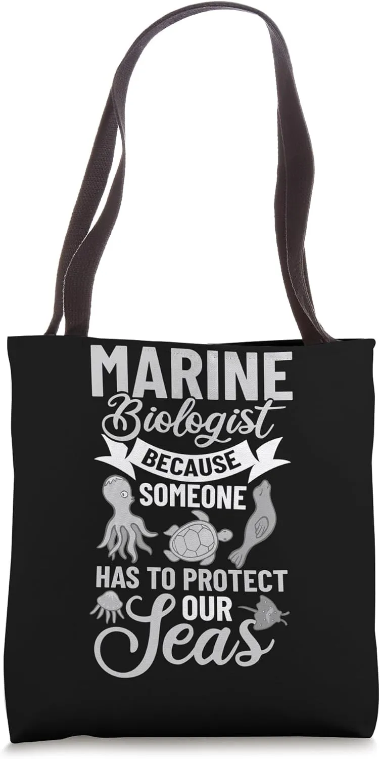 Marine Biologist Animals Learning Aquatics Oceanography Tote Bag