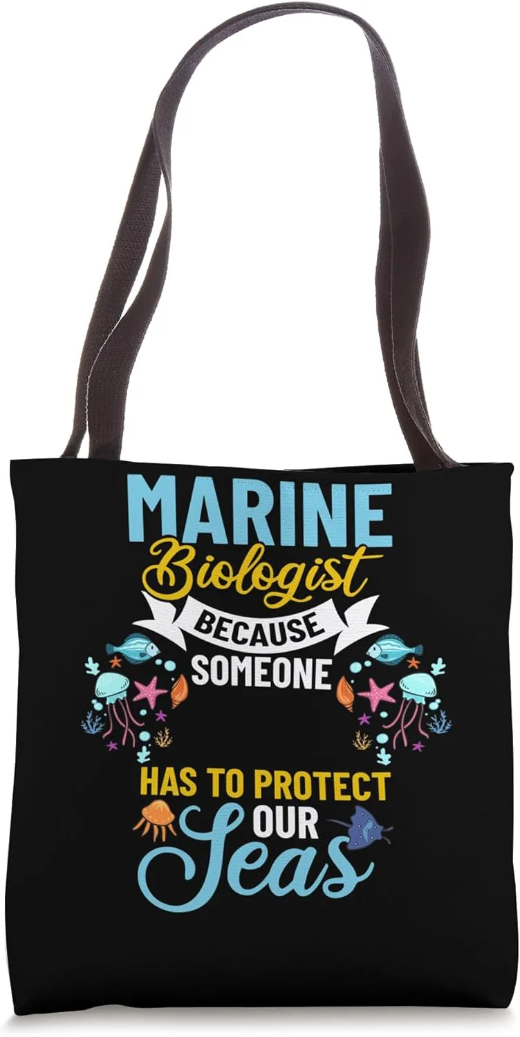 Marine Biologist Animals Learning Aquatics Oceanography Tote Bag