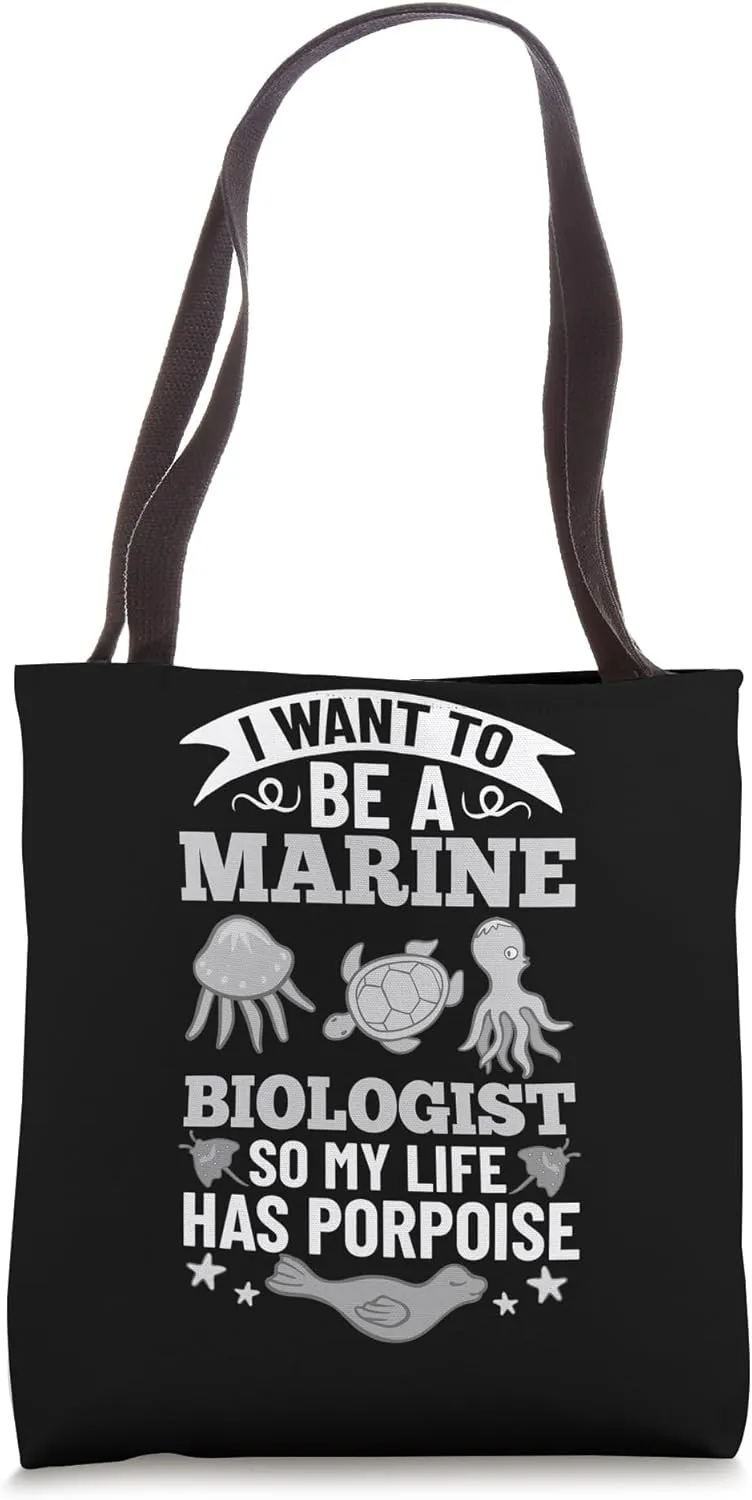 Marine Biologist Animals Learning Aquatics Oceanography Tote Bag