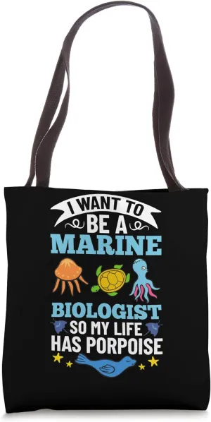 Marine Biologist Animals Learning Aquatics Oceanography Tote Bag