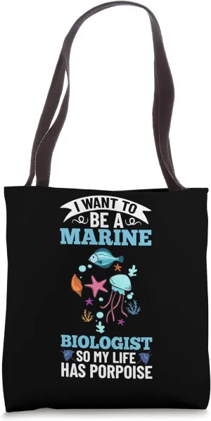 Marine Biologist Animals Learning Aquatics Oceanography Tote Bag