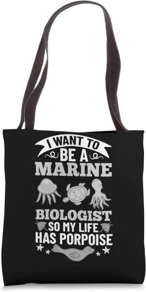 Marine Biologist Animals Learning Aquatics Oceanography Tote Bag