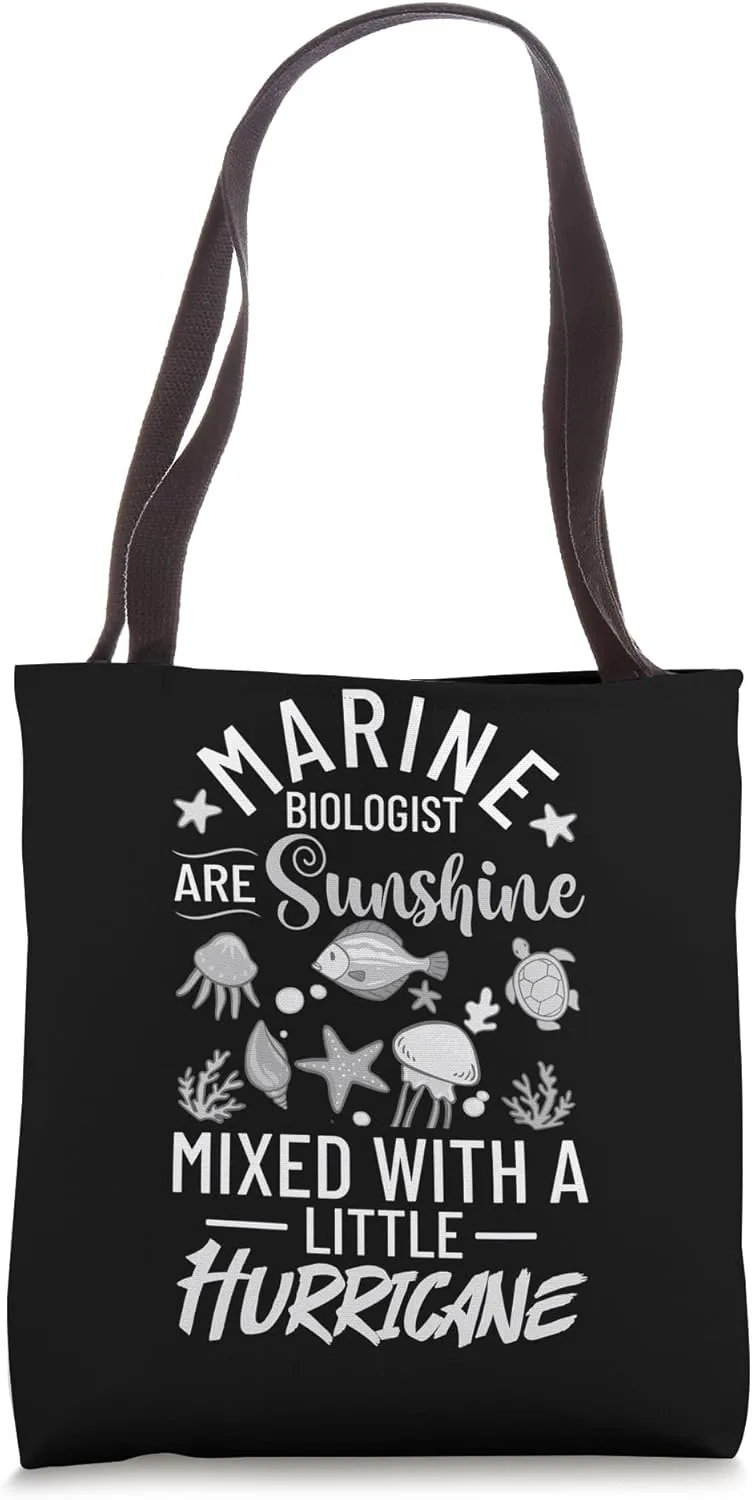 Marine Biologist Animals Learning Aquatics Oceanography Tote Bag