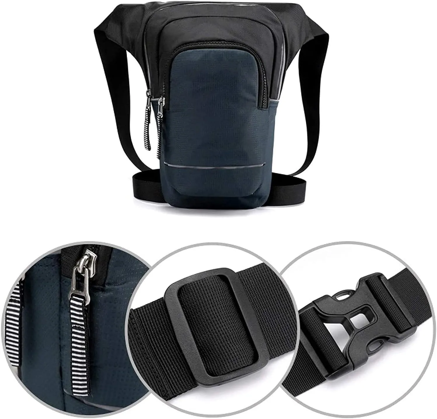 Marycan Nylon Drop Leg Bag Fanny pack for Men Motorcycle Riding Tactics Bum Hip Pack Multifunction Waterproof Crossbody Bags Thigh Pack(Gray)